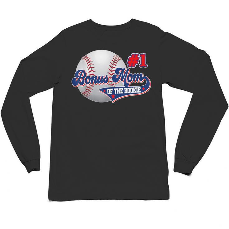 Bonus Mom Rookie Of Year 1st Birthday Baseball Theme Unisex Long Sleeve T-Shirt