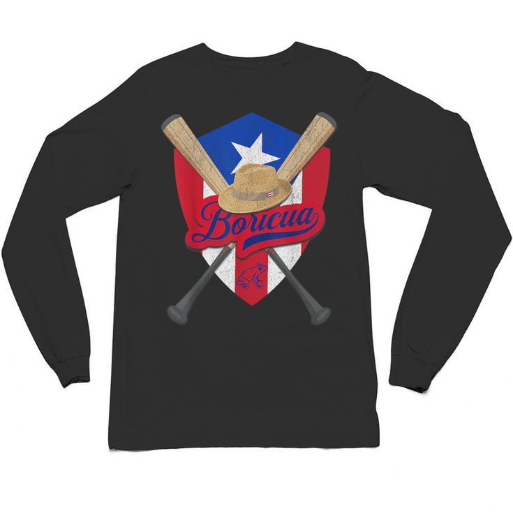 Boricua Puerto Rico Baseball Coqui Frog Pava Hat Fan Unisex Long Sleeve T-Shirt Boricua Puerto Rico Baseball Coqui Frog Pava Hat Fan Unisex Long Sleeve T-Shirt