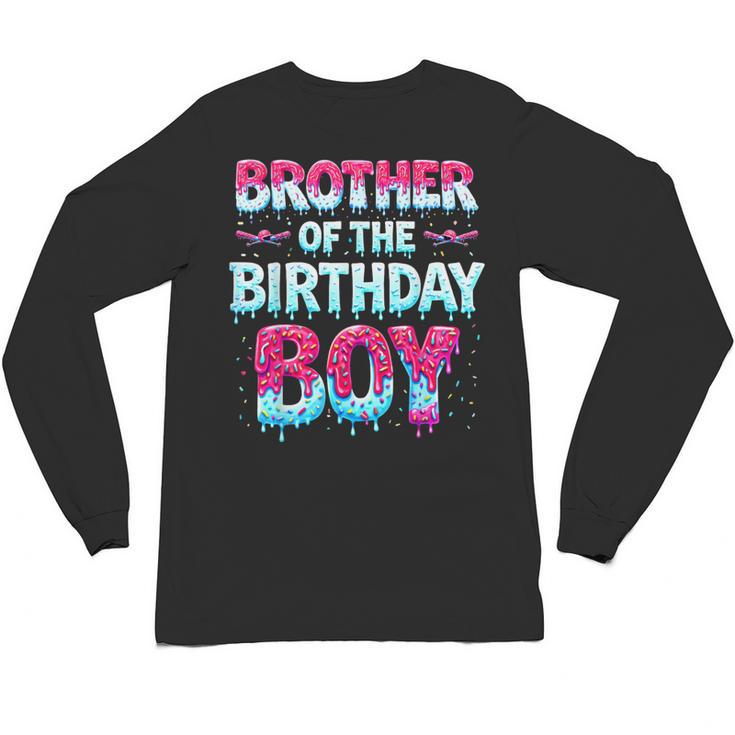 Brother Of The Birthday Boy Ice Cream Baseball Family Party Unisex Long Sleeve T-Shirt