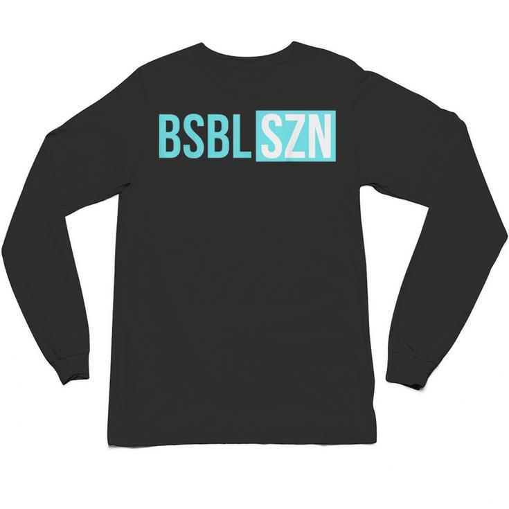 BSBL SZN Baseball Season Game Day Boys Girls Youth Unisex Long Sleeve T-Shirt