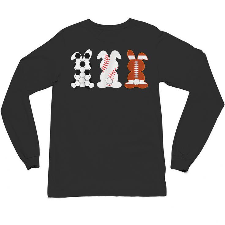 Bunny Football Baseball Sport Easter Day Unisex Long Sleeve T-Shirt