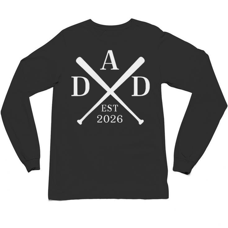Dad Est 2026 Father Loading New Dad Baseball Pocket Unisex Long Sleeve T-Shirt