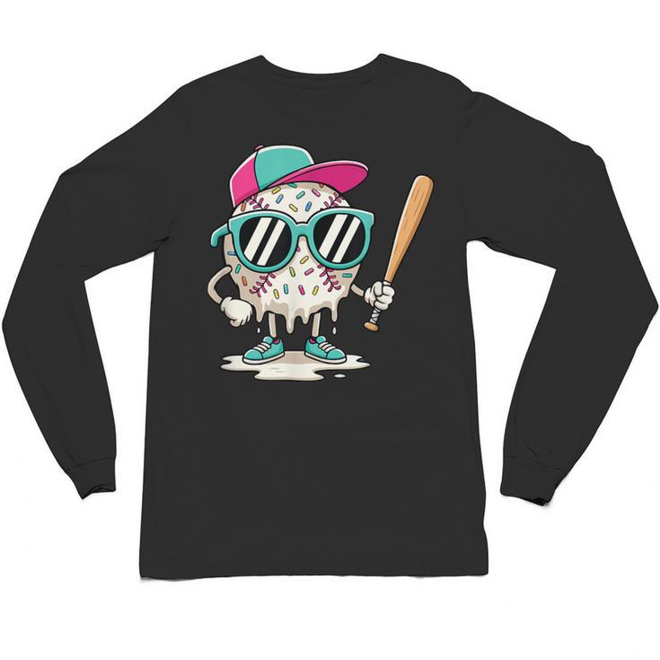 Dripping Baseball Baseball Lover Player Baseballer Unisex Long Sleeve T-Shirt
