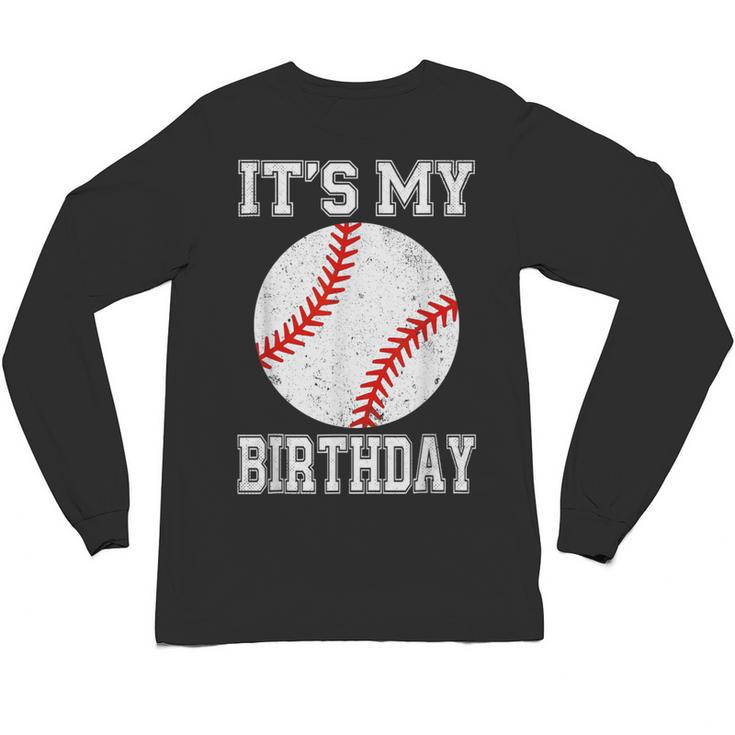 It’s My Birthday Baseball Vintage Style Unisex Long Sleeve T-Shirt