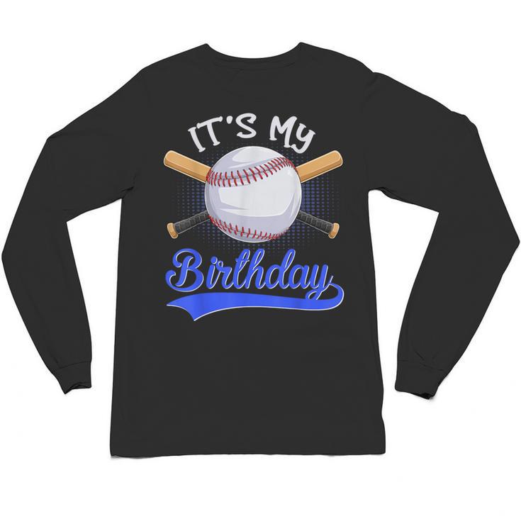 Kids 8th Baseball Birthday Party Boys Sport Fan 8 Years Old Unisex Long Sleeve T-Shirt