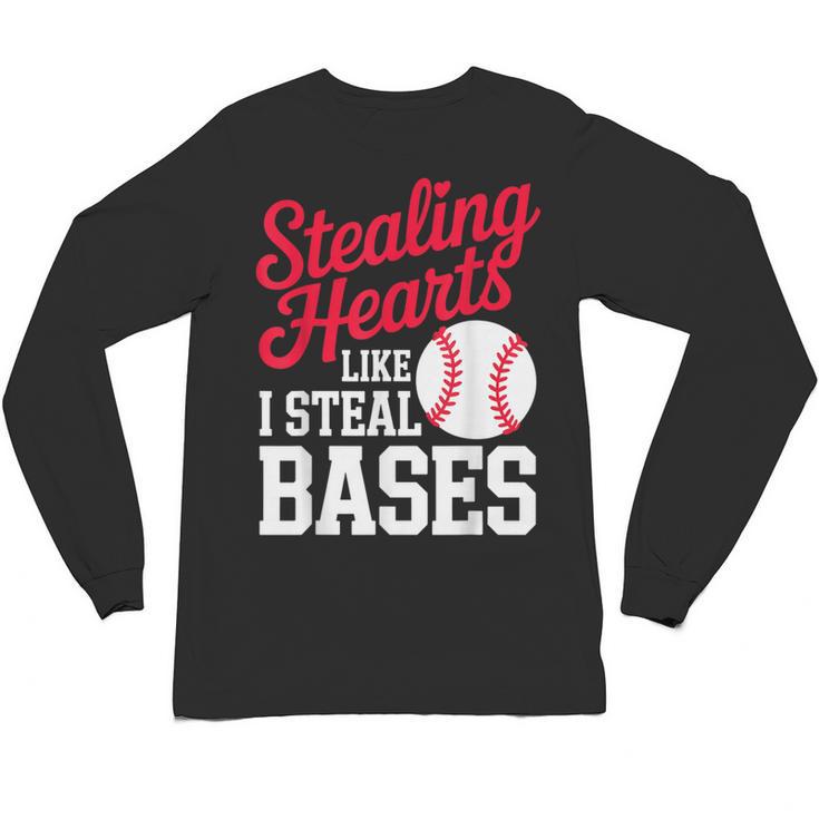 Kids Stealing Hearts Cute Baseball Boys Unisex Long Sleeve T-Shirt