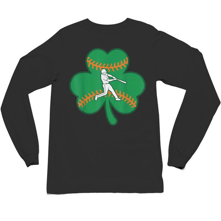 Retro Shamrock Baseball St Patricks Day Men Women Boys Girls Unisex Long Sleeve T-Shirt