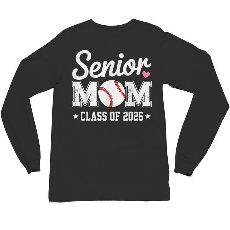 Senior Mom Class Of 2026 Baseball Retro Mom Graduation 2026 Unisex Long Sleeve T-Shirt