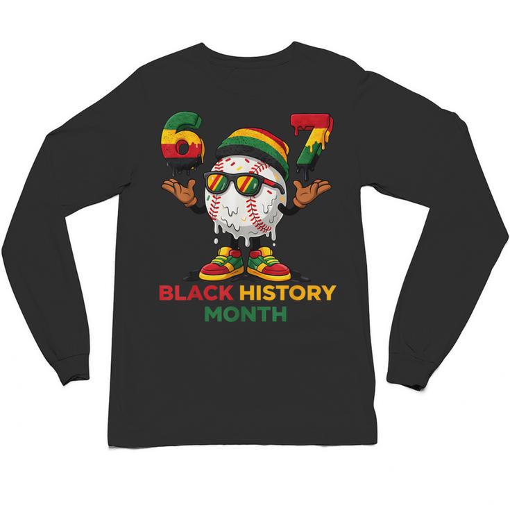 Six Seven History Month Baseball Drip Sports Unisex Long Sleeve T-Shirt
