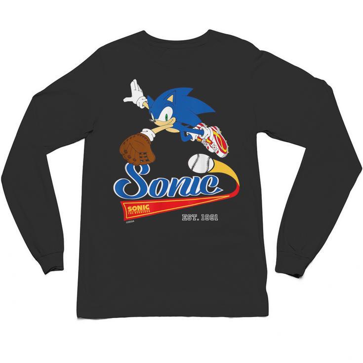 Sonic The Hedgehog Sonic Baseball Est 1991 Unisex Long Sleeve T-Shirt