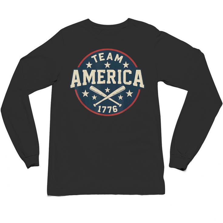 Team America 1776 4th Of July Patriotic Baseball Unisex Long Sleeve T-Shirt