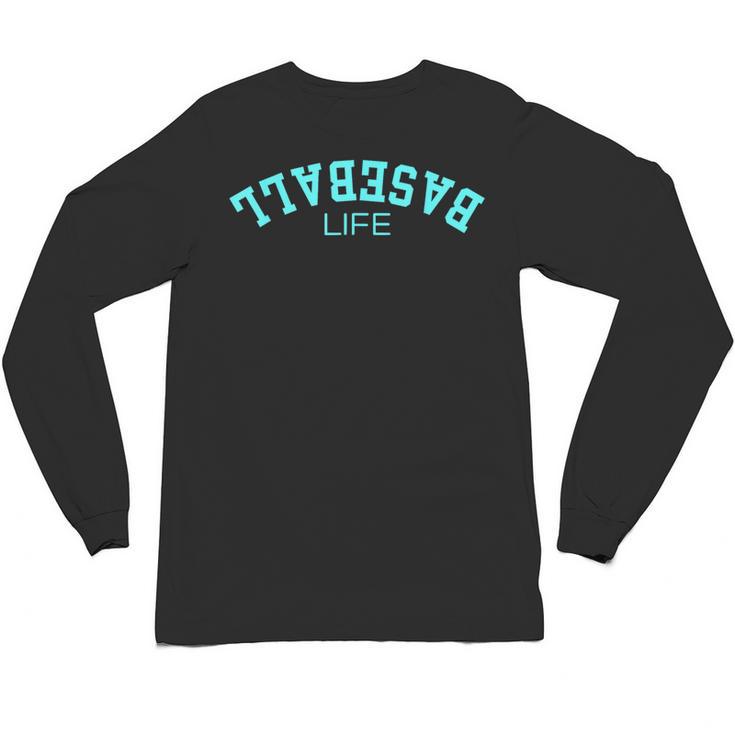 Upside Down Baseball Life Game Day Boys Girls Youth Unisex Long Sleeve T-Shirt