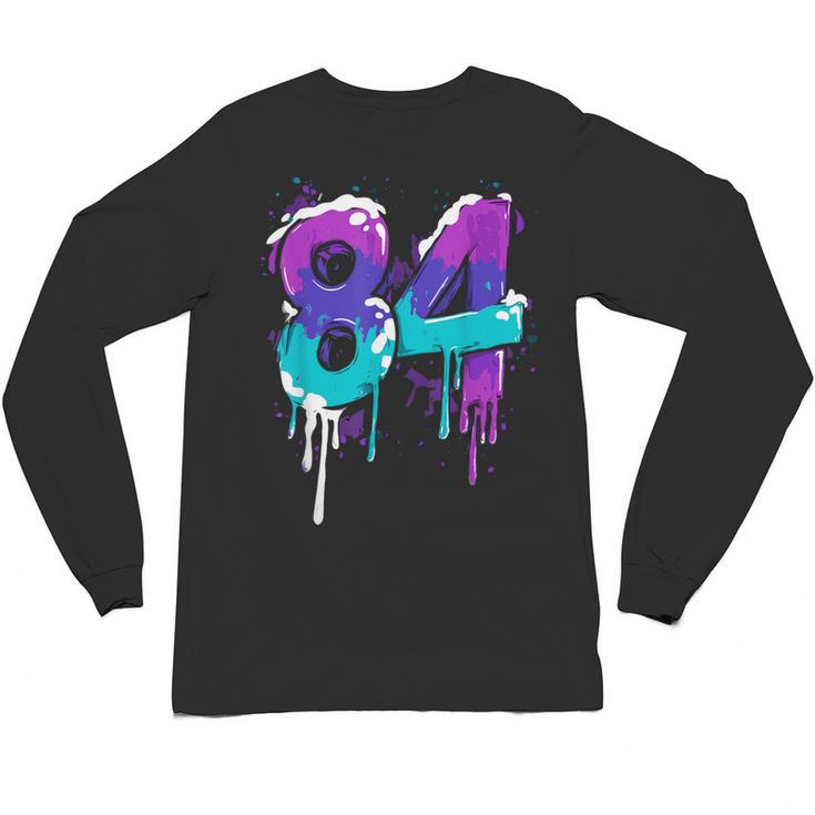 Vintage Baseball 84 Number Unisex Long Sleeve T-Shirt
