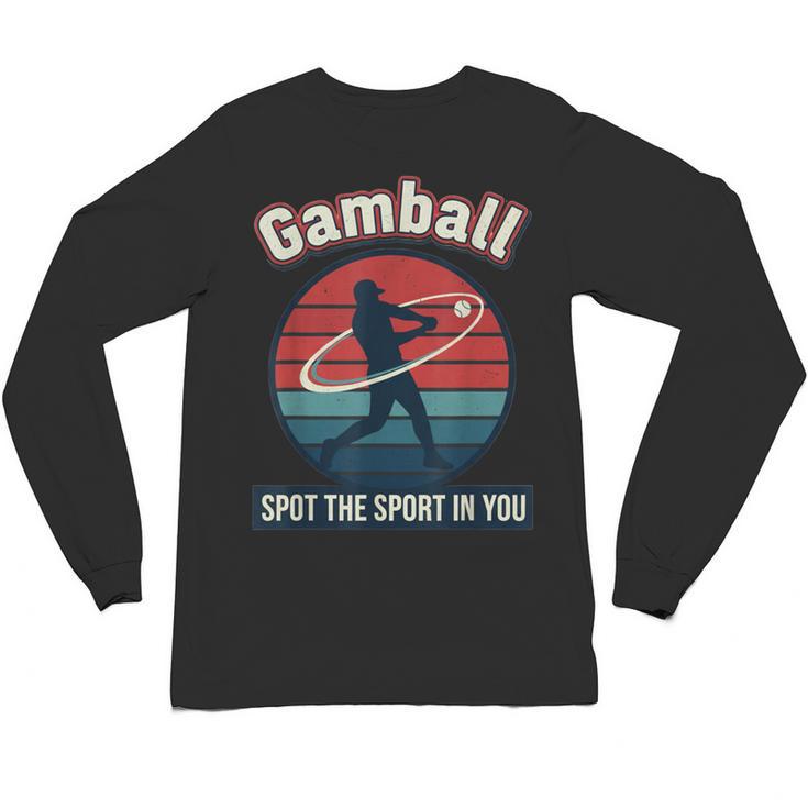 Vintage Baseball Batter Retro Sports Circle Graphic Unisex Long Sleeve T-Shirt