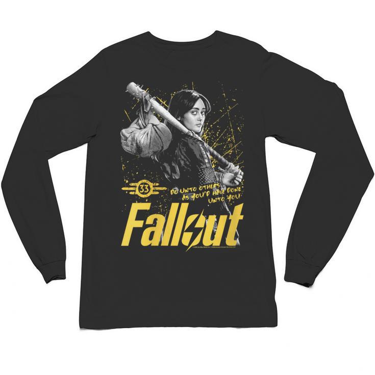 Women's Fallout TV Series Lucy Do Unto Others Baseball Bat Gamer Unisex Long Sleeve T-Shirt