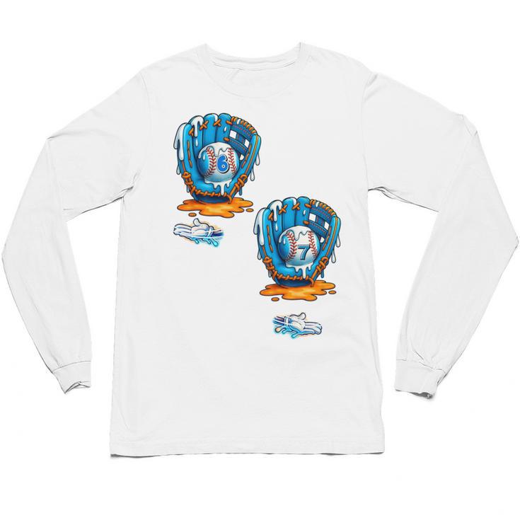 6-7 Meme Baseball Drip Team Glove Catcher Ice Cream Unisex Long Sleeve T-Shirt