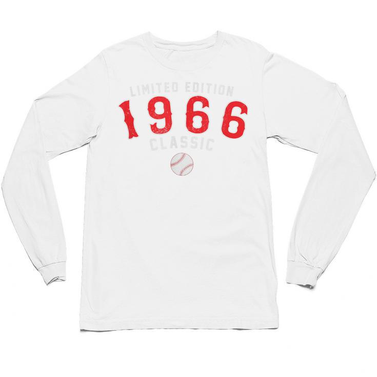 60 Year Old 1966 Classic Baseball 60th Birthday Unisex Long Sleeve T-Shirt