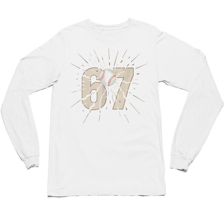 Baseball 67 Six Seven Meme Number Unisex Long Sleeve T-Shirt