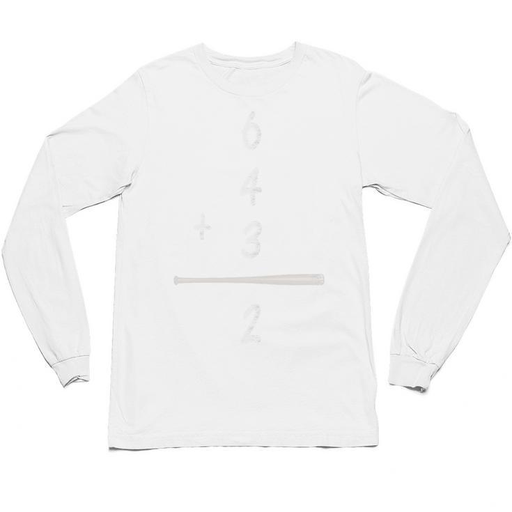 Baseball Math 6 4 3 2 Double Play Cute Softball Game Premium Tri-Blend Unisex Long Sleeve T-Shirt