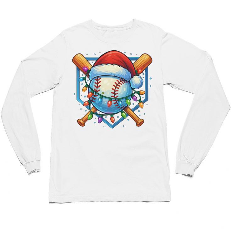 Christmas Baseball Drip For Boys Kids Ice Cream Drip Unisex Long Sleeve T-Shirt