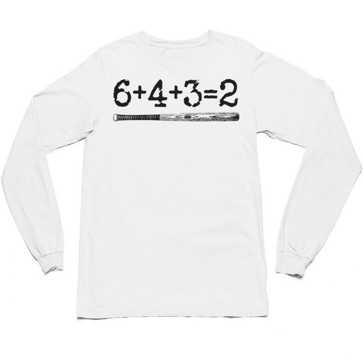 Double Play 6 4 3 2 Vintage Baseball Math Softball Player Premium Tri-Blend Unisex Long Sleeve T-Shirt