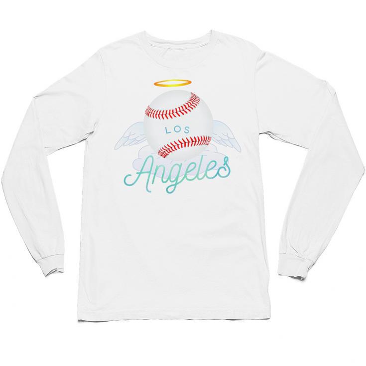 Los Angeles Angel Ball Tshirt Cool Baseball Team Premium Tri-Blend Unisex Long Sleeve T-Shirt