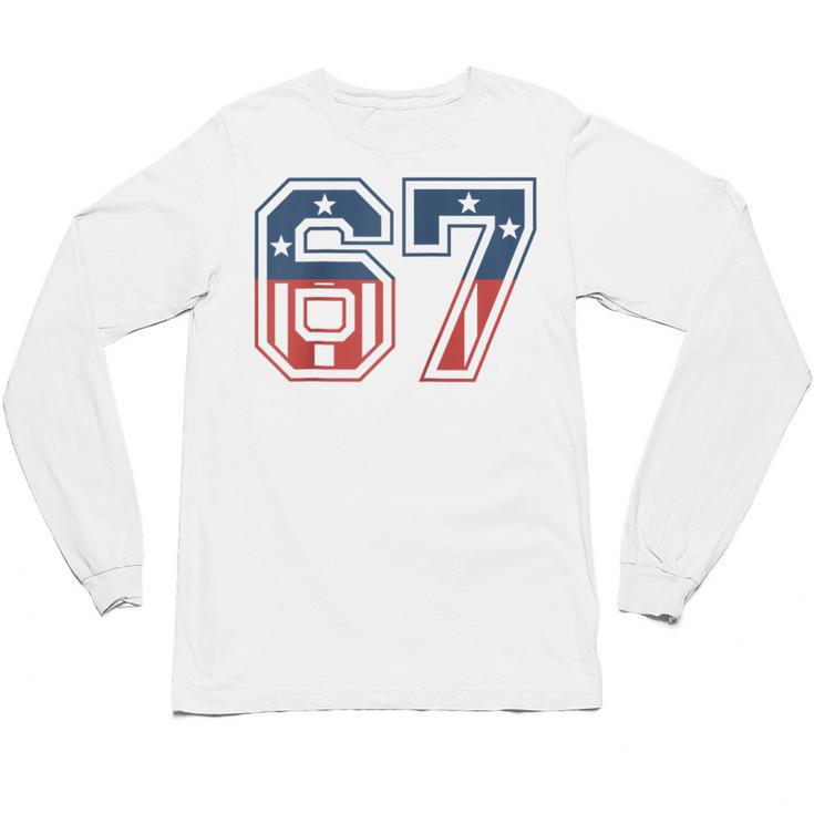 Number 67 USA Raglan Baseball Tee Unisex Long Sleeve T-Shirt