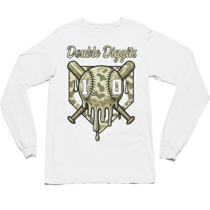 Old School Camo Baseball Drip Double Digits 10th Birthday Unisex Long Sleeve T-Shirt