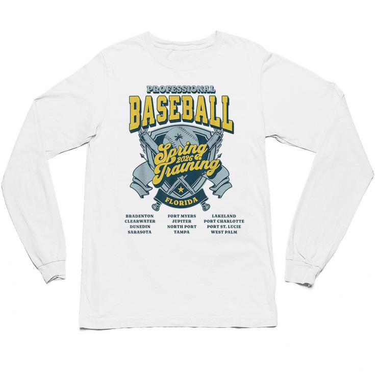 Professional Baseball Spring Training 2026 Florida Cities Unisex Long Sleeve T-Shirt