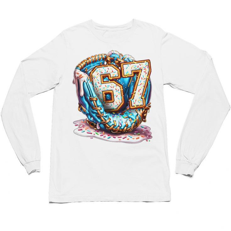 Six Seven Baseball Lifestyle 67 Meme Gen Alpha Slang Premium Tri-Blend Unisex Long Sleeve T-Shirt