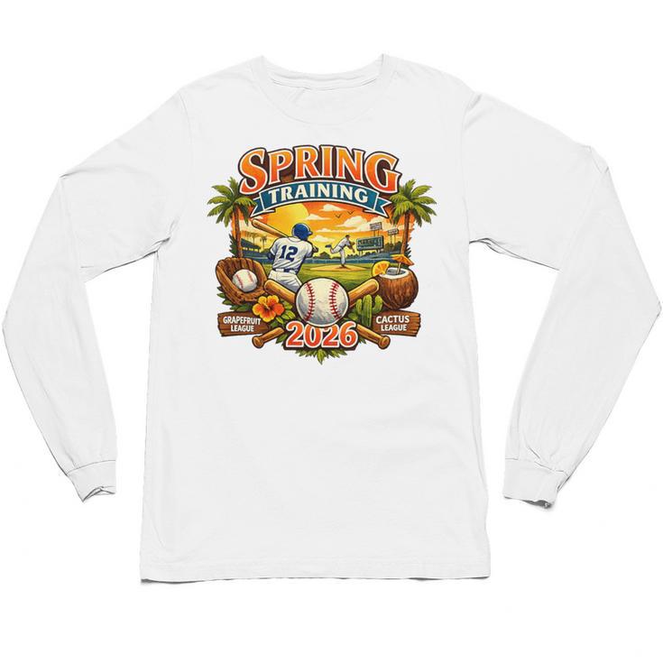 Spring Training 2026 Baseball Vintage Sunset Premium Tri-Blend Unisex Long Sleeve T-Shirt