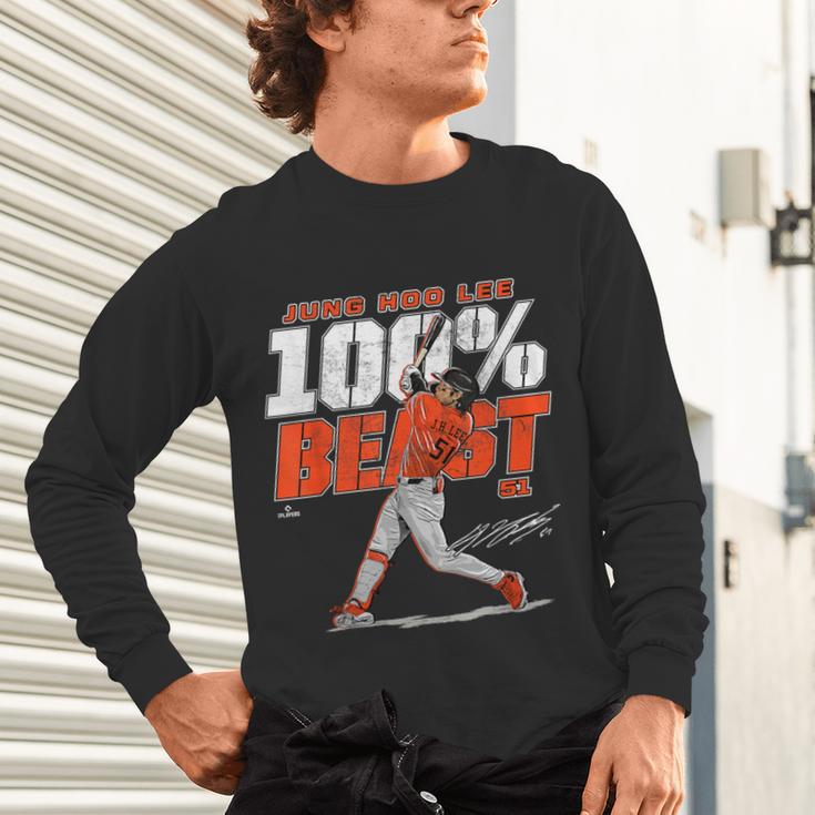 100 Beast Jung Hoo Lee San Francisco Baseball MLBPA Unisex Long Sleeve T-Shirt 100 Beast Jung Hoo Lee San Francisco Baseball MLBPA Unisex Long Sleeve T-Shirt