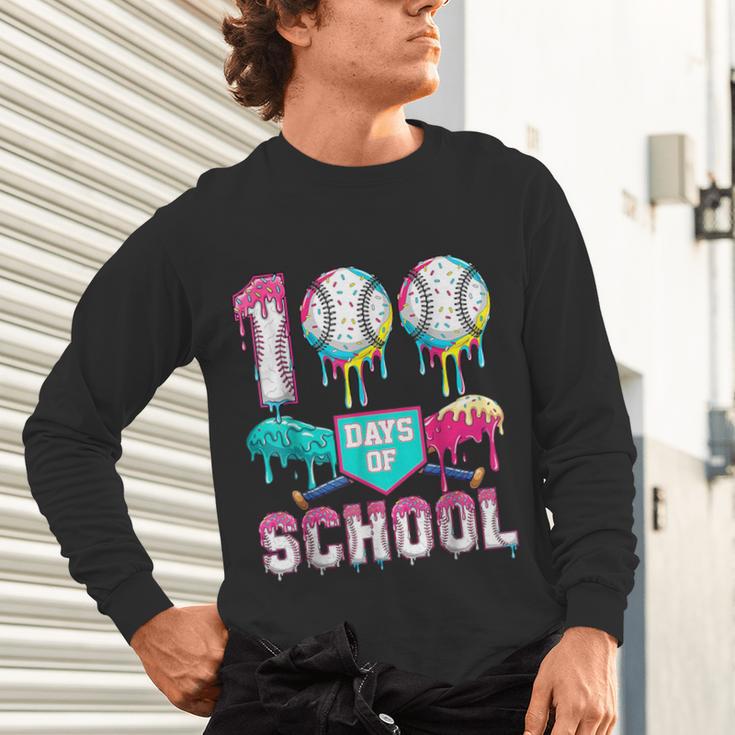 100 Days Of School Boys Kids 100th Day Of School Baseball Unisex Long Sleeve T-Shirt 100 Days Of School Boys Kids 100th Day Of School Baseball Unisex Long Sleeve T-Shirt
