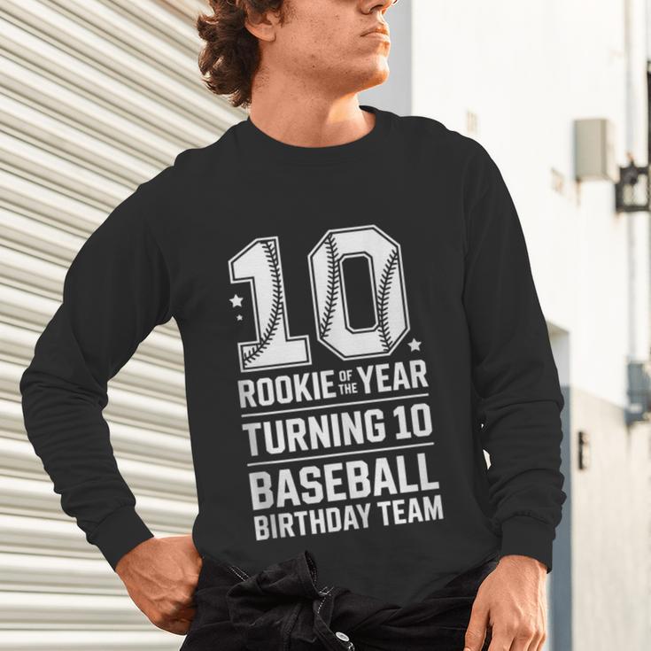 10th Birthday Rookie Of The Year Baseball Double Digit Humor Unisex Long Sleeve T-Shirt