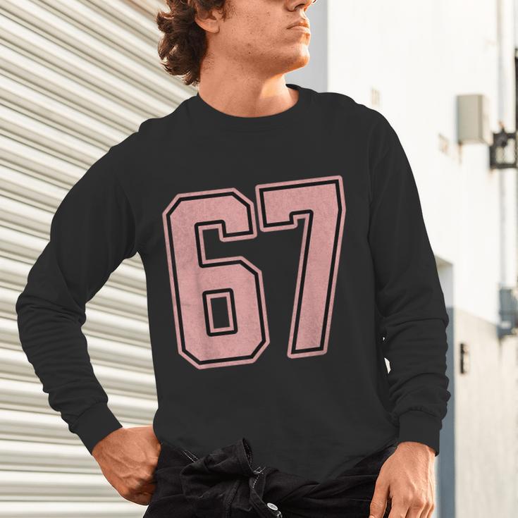 6 7 Number 67 Baseball Meme Tee For Women Unisex Long Sleeve T-Shirt 6 7 Number 67 Baseball Meme Tee For Women Unisex Long Sleeve T-Shirt