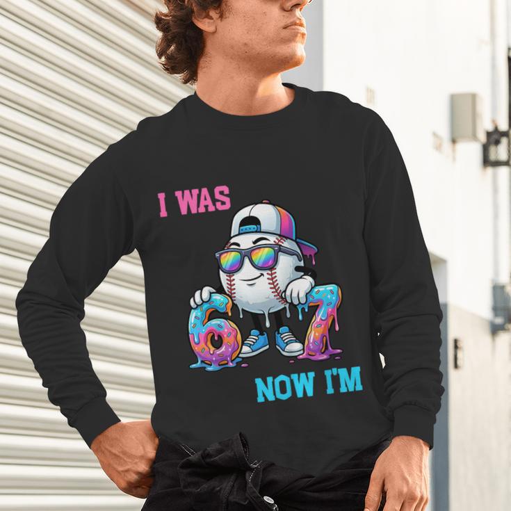 I Was 6 Now I'm 7 Baseball Birthday Drip Ice Cream Boy Unisex Long Sleeve T-Shirt I Was 6 Now I'm 7 Baseball Birthday Drip Ice Cream Boy Unisex Long Sleeve T-Shirt