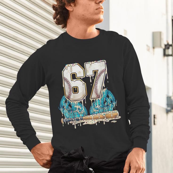 67 Baseball Drip Boys Youth Kids 6-7 Ice Cream Dripping 6 7 Unisex Long Sleeve T-Shirt 67 Baseball Drip Boys Youth Kids 6-7 Ice Cream Dripping 6 7 Unisex Long Sleeve T-Shirt