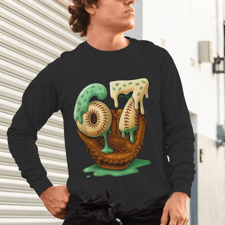 67 Ice Cream Drip Six Seven Baseball Unisex Long Sleeve T-Shirt