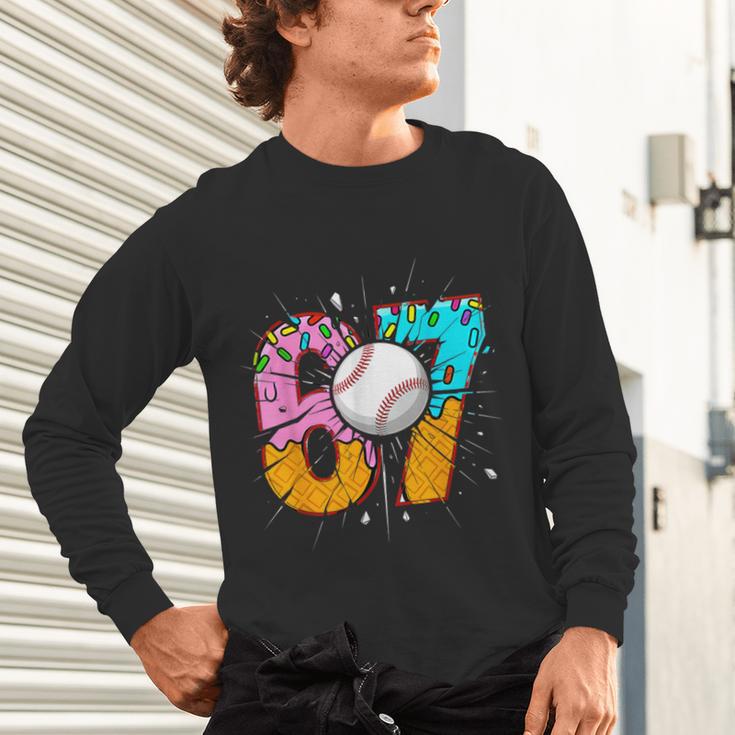 67 Six Seven 6 7 Boys 67 Baseball Ice Cream Drip 6 7 Unisex Long Sleeve T-Shirt