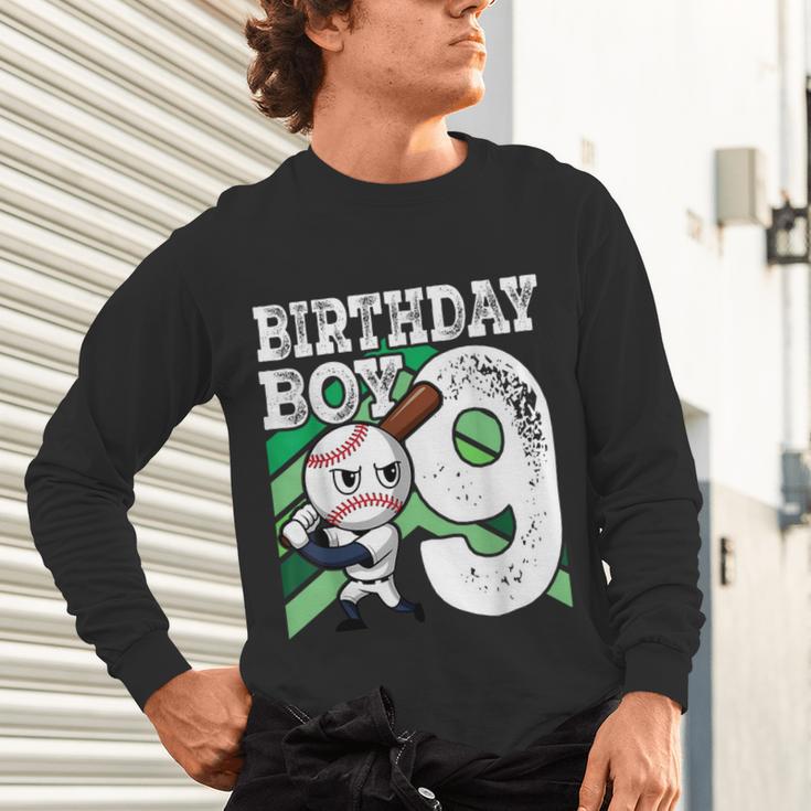 9th Birthday Baseball Birthday Party 9th Birthday Boy Unisex Long Sleeve T-Shirt 9th Birthday Baseball Birthday Party 9th Birthday Boy Unisex Long Sleeve T-Shirt