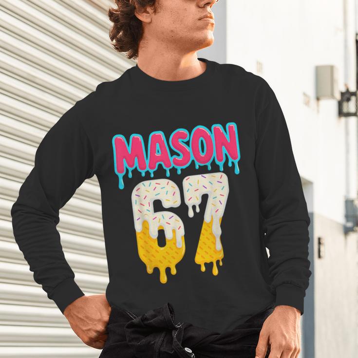 Baseball 6 7 Ice Cream Drip Number 67 Six Seven Meme Unisex Long Sleeve T-Shirt Baseball 6 7 Ice Cream Drip Number 67 Six Seven Meme Unisex Long Sleeve T-Shirt