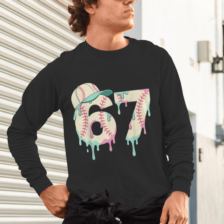 Baseball 67 Drip Six Seven Baseball Dripping Boys Kids Unisex Long Sleeve T-Shirt Baseball 67 Drip Six Seven Baseball Dripping Boys Kids Unisex Long Sleeve T-Shirt