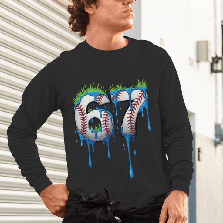 Baseball 67 Six Seven Gen Alpha Meme Blue Drip Boys Unisex Long Sleeve T-Shirt Baseball 67 Six Seven Gen Alpha Meme Blue Drip Boys Unisex Long Sleeve T-Shirt