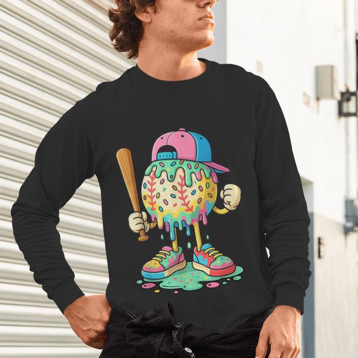 Baseball Drip For Boys Ice Cream Drip Baseball Sport Unisex Long Sleeve T-Shirt Baseball Drip For Boys Ice Cream Drip Baseball Sport Unisex Long Sleeve T-Shirt
