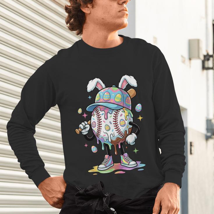 Baseball Drip Ice Cream Apparel Youth Boy Easter Day Unisex Long Sleeve T-Shirt