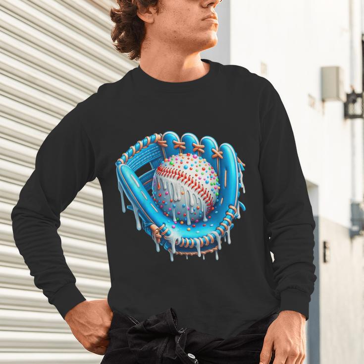 Baseball Drip Ice Cream Glove With Sprinkles Ball Boys Youth Unisex Long Sleeve T-Shirt Baseball Drip Ice Cream Glove With Sprinkles Ball Boys Youth Unisex Long Sleeve T-Shirt