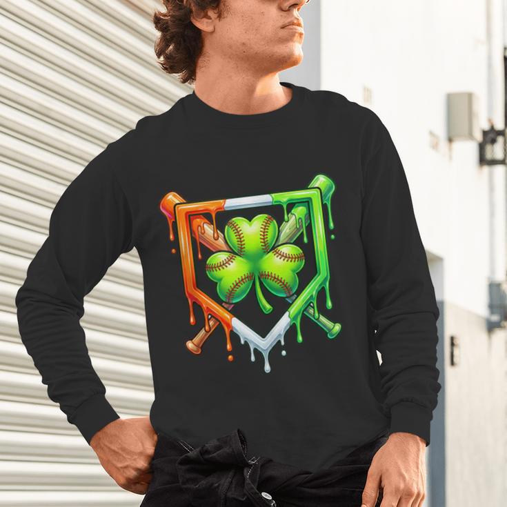 Baseball Drip Ice Cream St Patricks Day Shamrock Lucky Unisex Long Sleeve T-Shirt Baseball Drip Ice Cream St Patricks Day Shamrock Lucky Unisex Long Sleeve T-Shirt