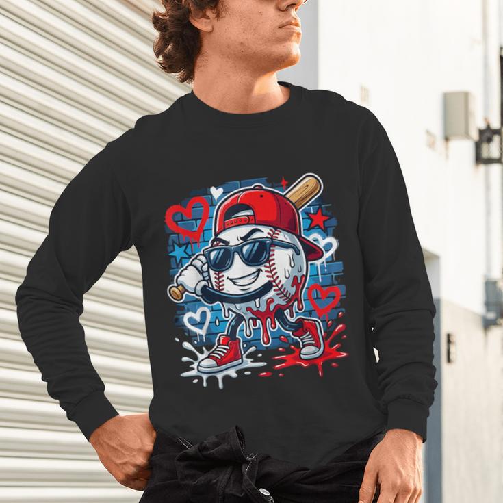 Baseball Drip Icecream Heart Valentine Day Boys Kids Red Unisex Long Sleeve T-Shirt Baseball Drip Icecream Heart Valentine Day Boys Kids Red Unisex Long Sleeve T-Shirt