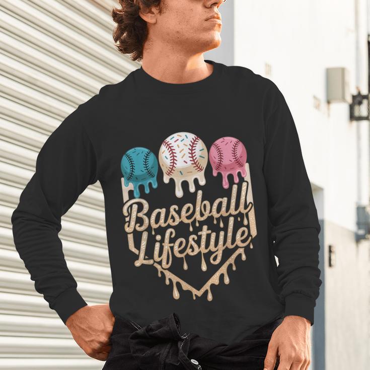 Baseball Drip Icecream Unisex Long Sleeve T-Shirt
