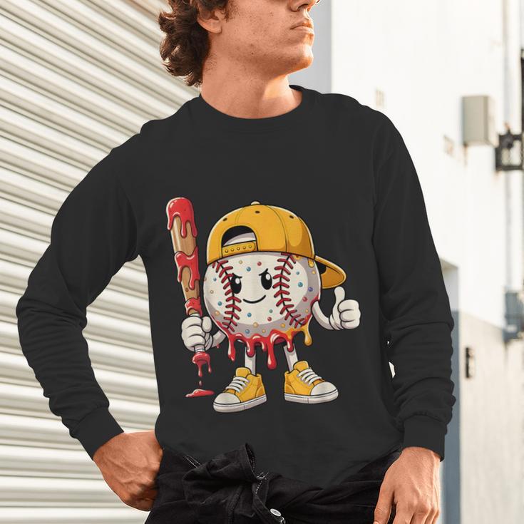 Baseball Drip Baseball Life Style 101 Apparel Youth Unisex Long Sleeve T-Shirt Baseball Drip Baseball Life Style 101 Apparel Youth Unisex Long Sleeve T-Shirt